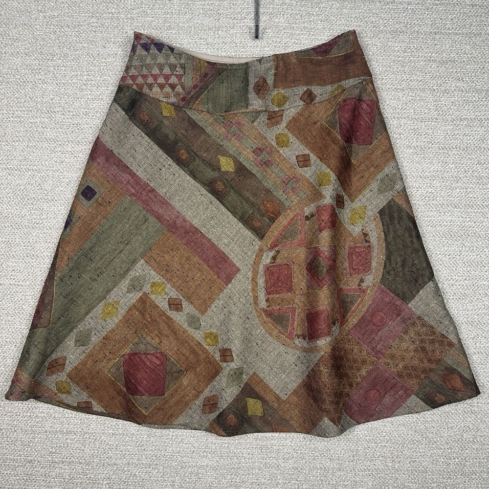 Coldwater Creek Skirt S 4-6 Twill Woven Southwest… - image 3